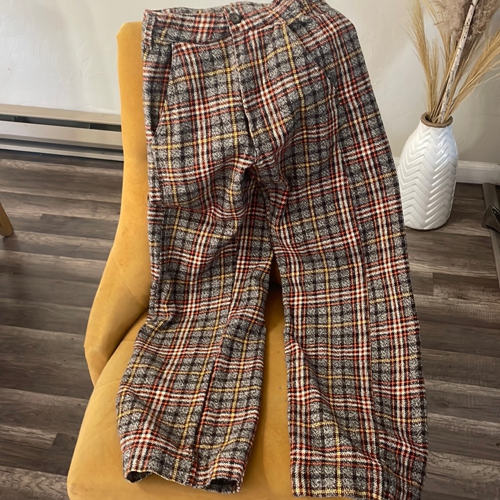 NWOT Free People plaid pants sz 0